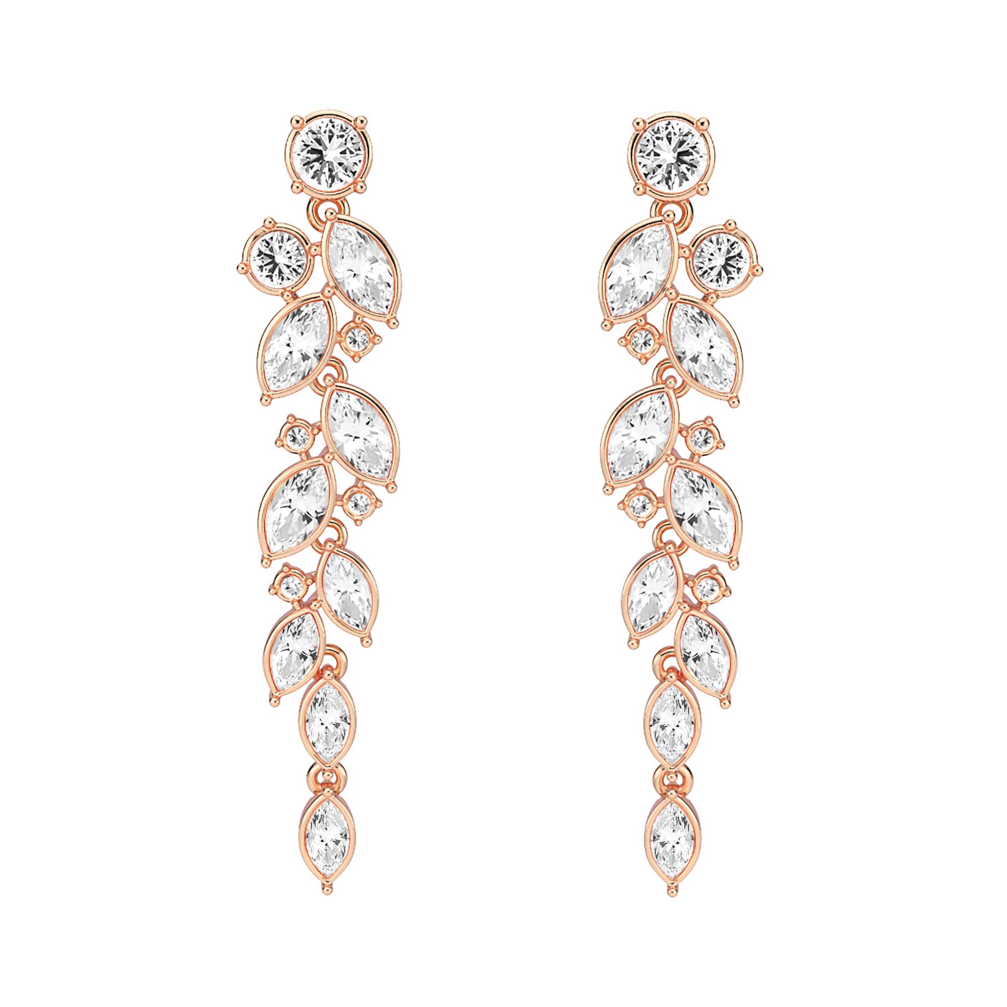 Paloma Drop Earrings | Swarovski Crystals | Rose Gold Plated