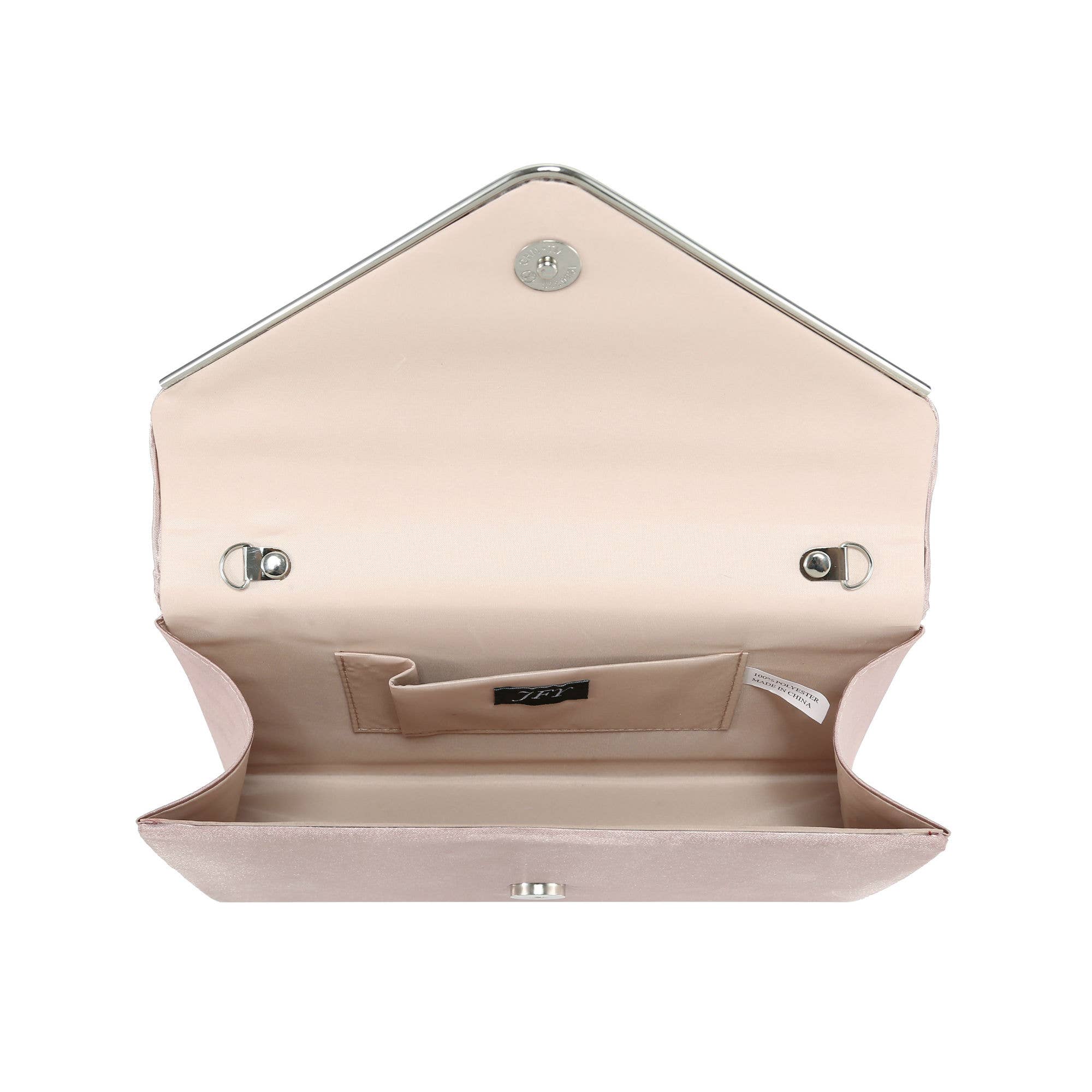 Pleated Details Satin Clutch Bag