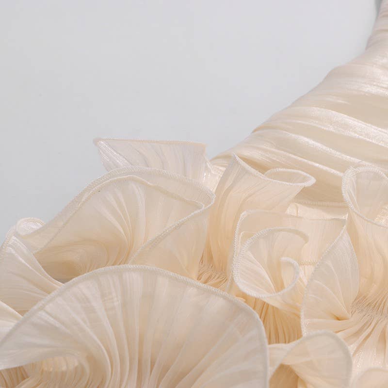 Strapless Ruffle Mini Dress Sculpted Summer Chic