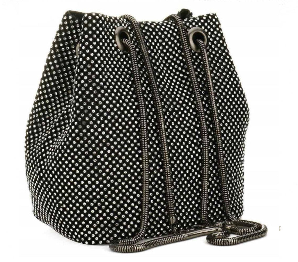 All-Around Diamanté Bucket Clutch Bag