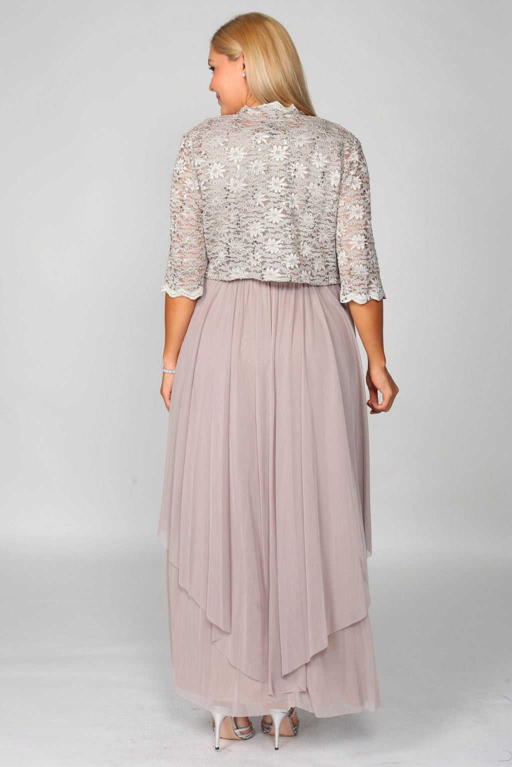 Plus Size Mother of the Bride Dress with Jacket | Floor Length Formal Gown