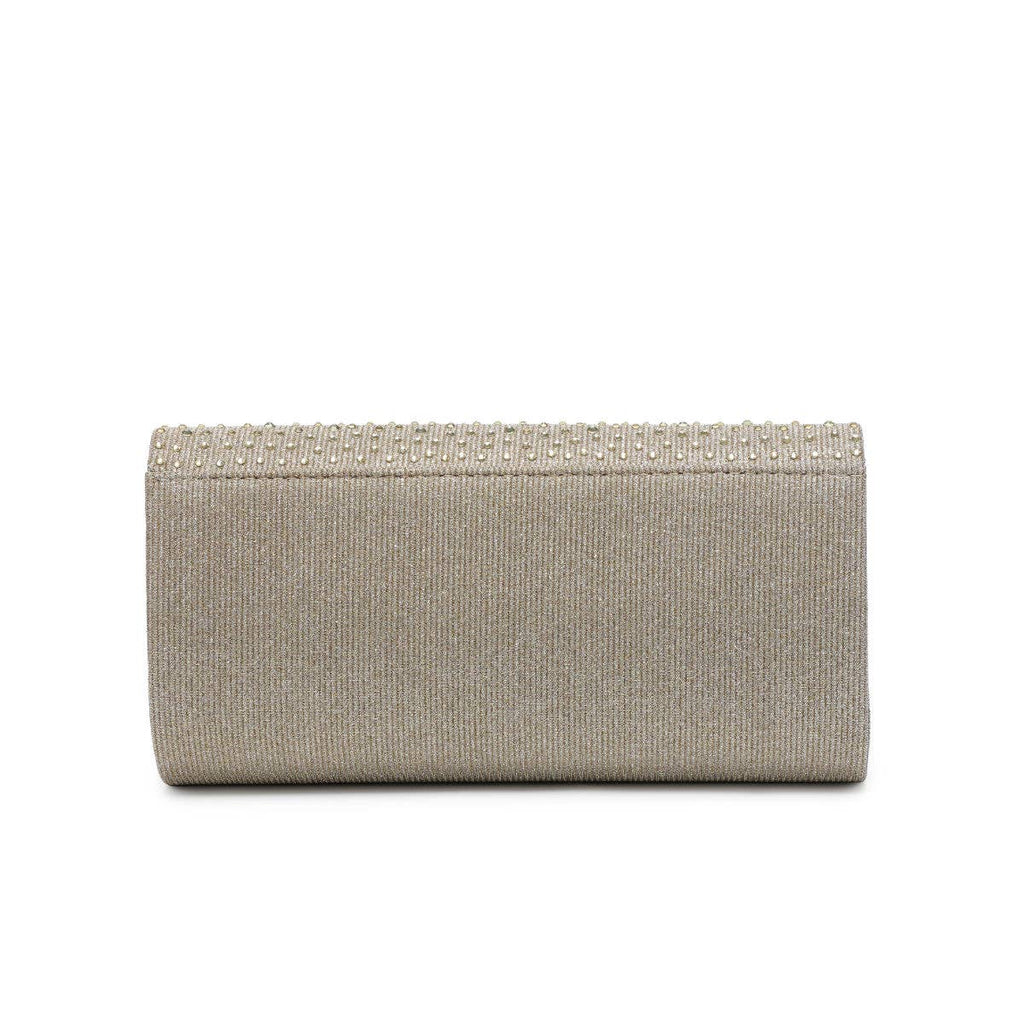 Diamante On the Flap Over Cover Glitter Clutch Bag