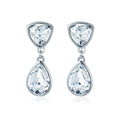 Effusion Pierced Earrings | Bridal | White Gold Plated