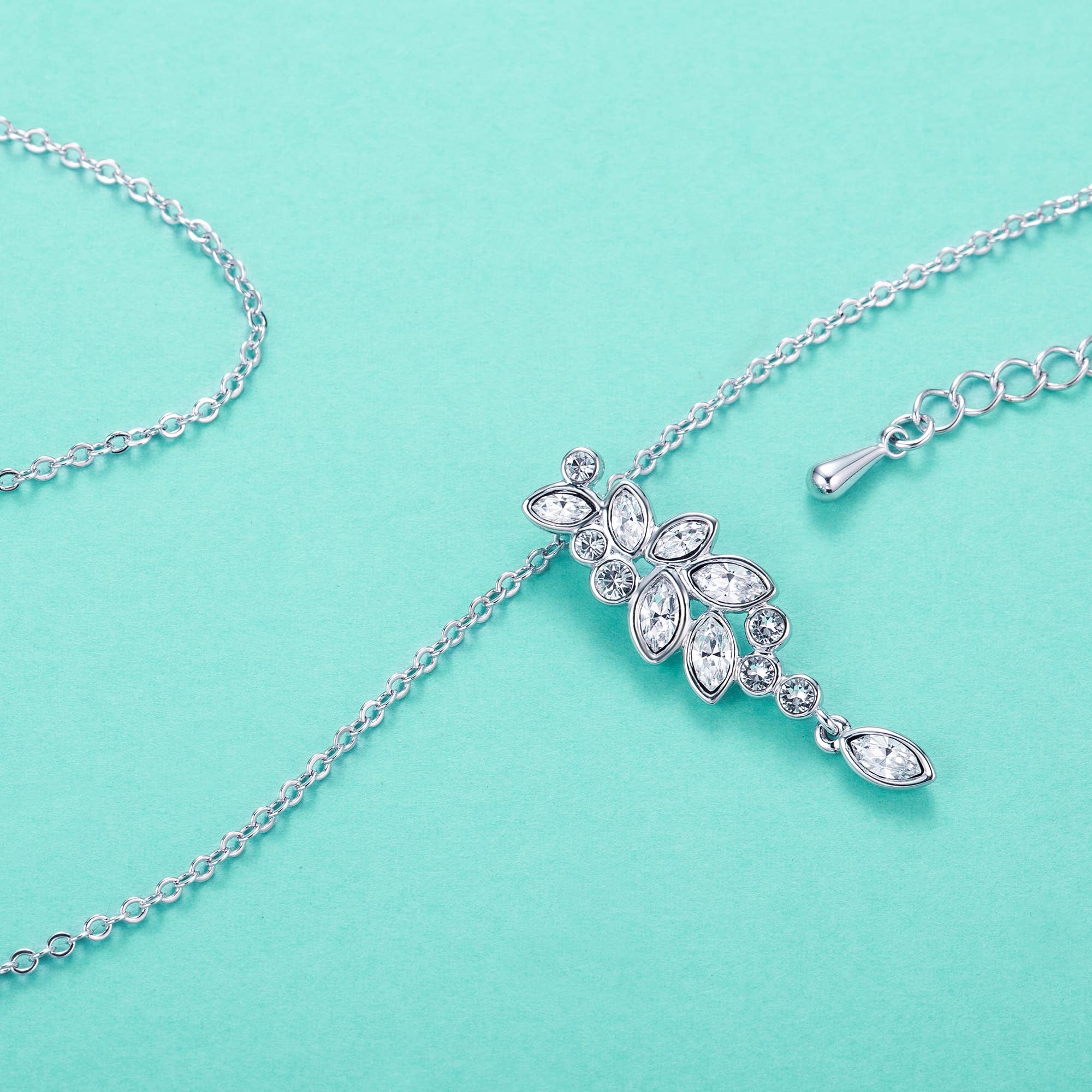 Enchanted Drop Pendant — Swarovski Crystal & White Gold