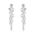 Paloma Drop Earrings with Swarovski Crystals Rhodium Plating