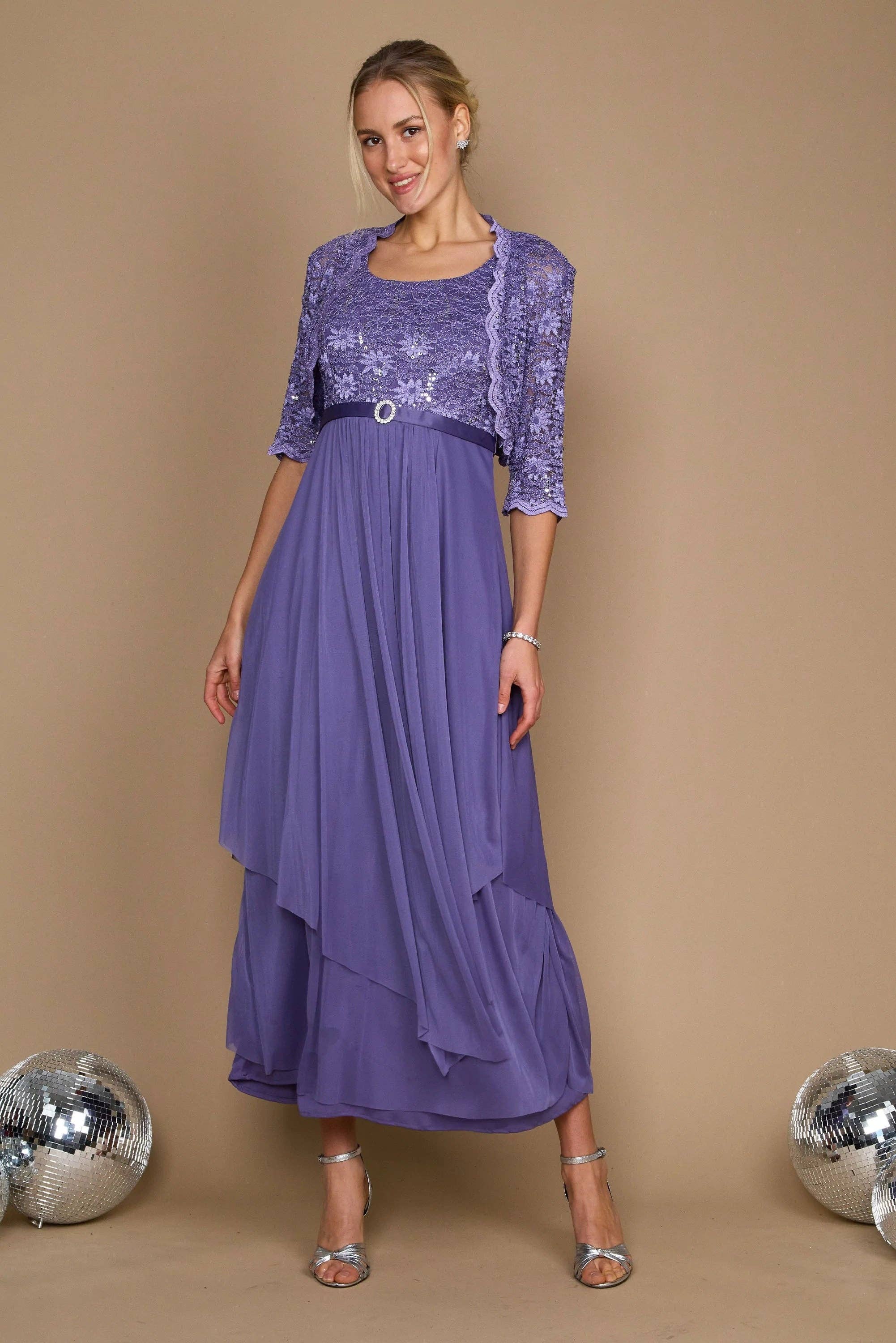 Plus Size Mother of the Bride Dress with Jacket | Floor Length Formal Gown