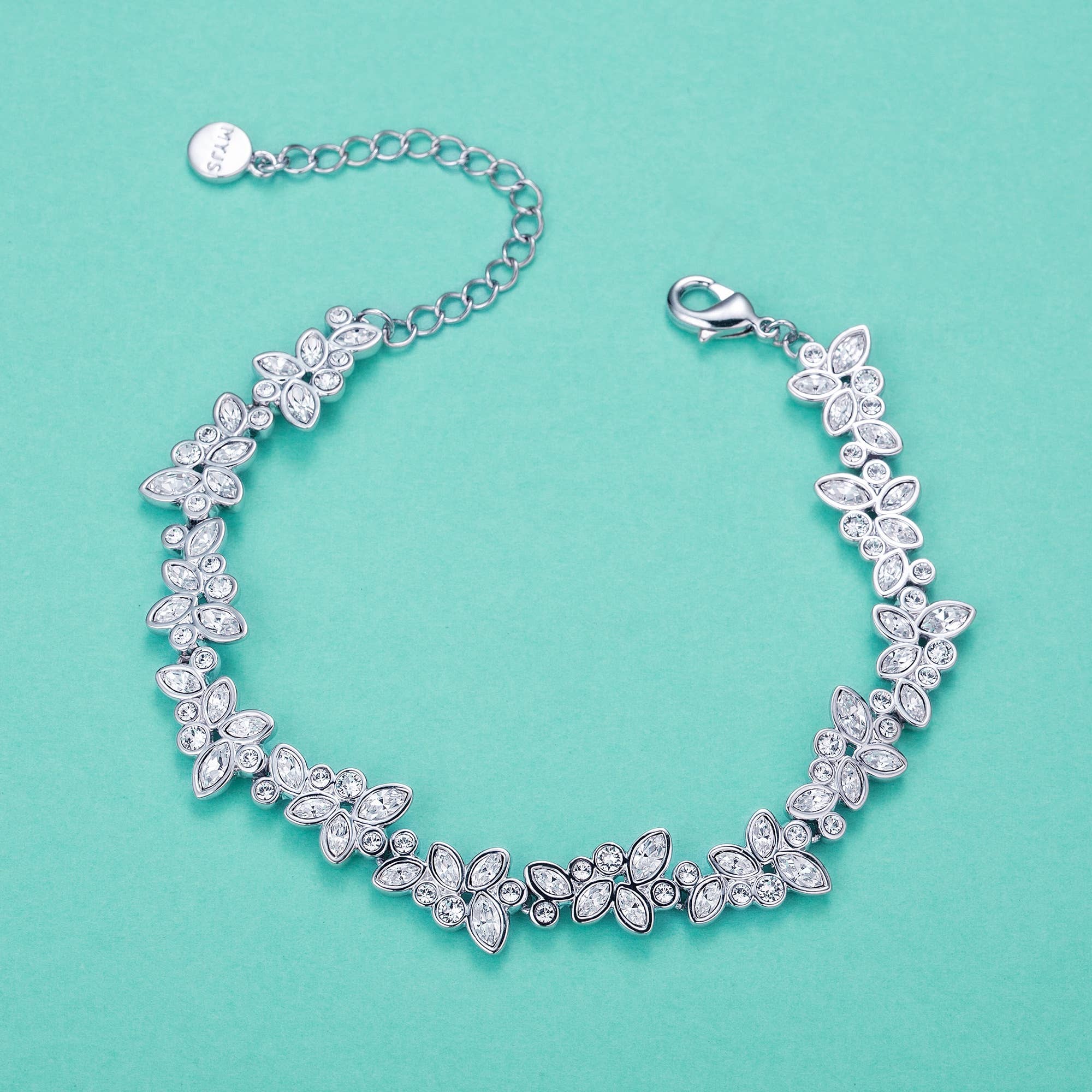 Enchanted Bracelet | Swarovski Crystals | White Gold Plated