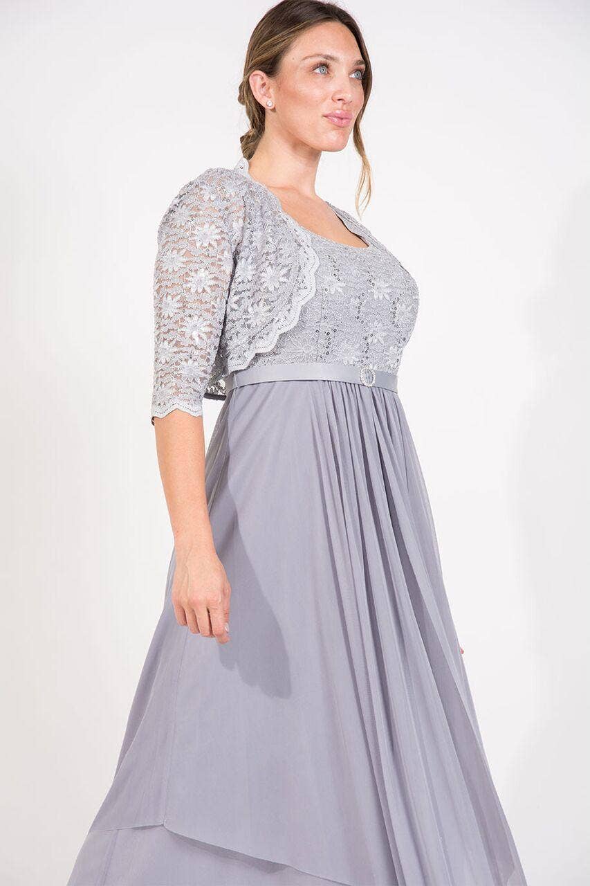 Plus Size Mother of the Bride Dress with Jacket | Floor Length Formal Gown