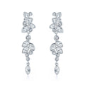 Enchanted Drop Earrings — Swarovski Crystals, White Gold Plating