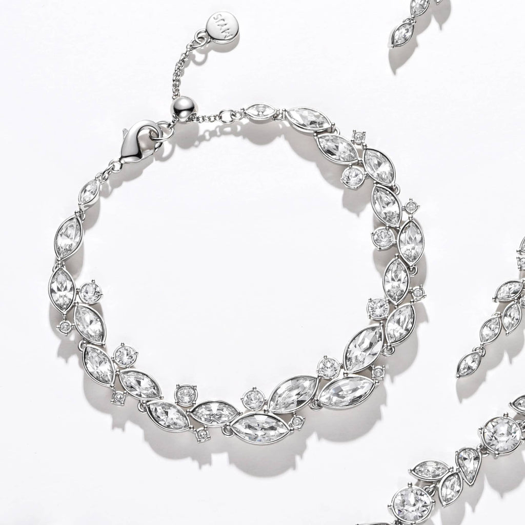 Paloma Bracelet with Swarovski Crystals Rhodium
