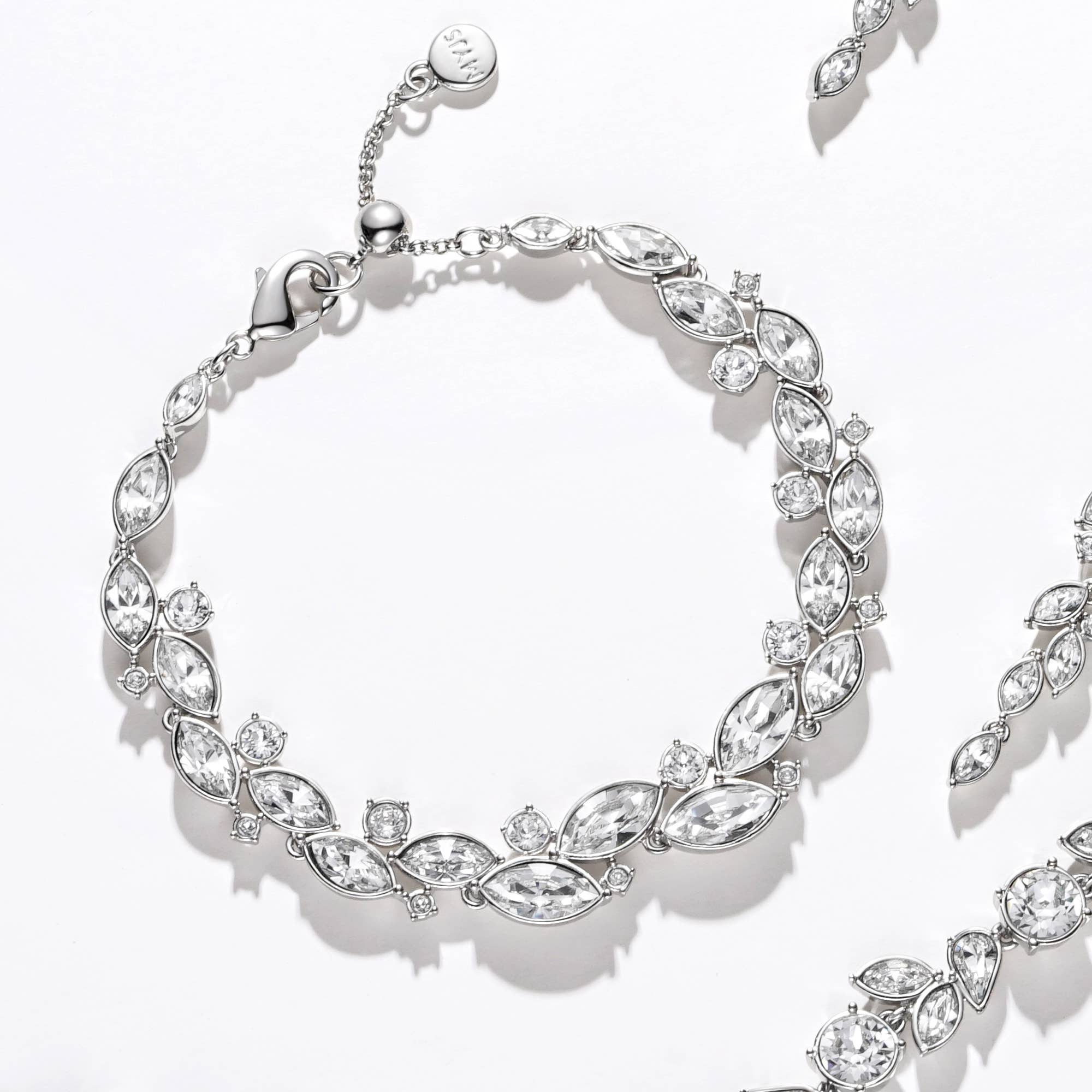 Paloma Bracelet with Swarovski Crystals Rhodium