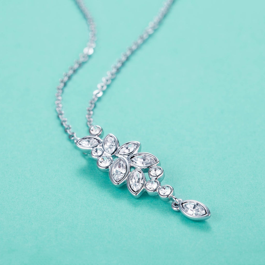 Enchanted Drop Pendant — Swarovski Crystal & White Gold