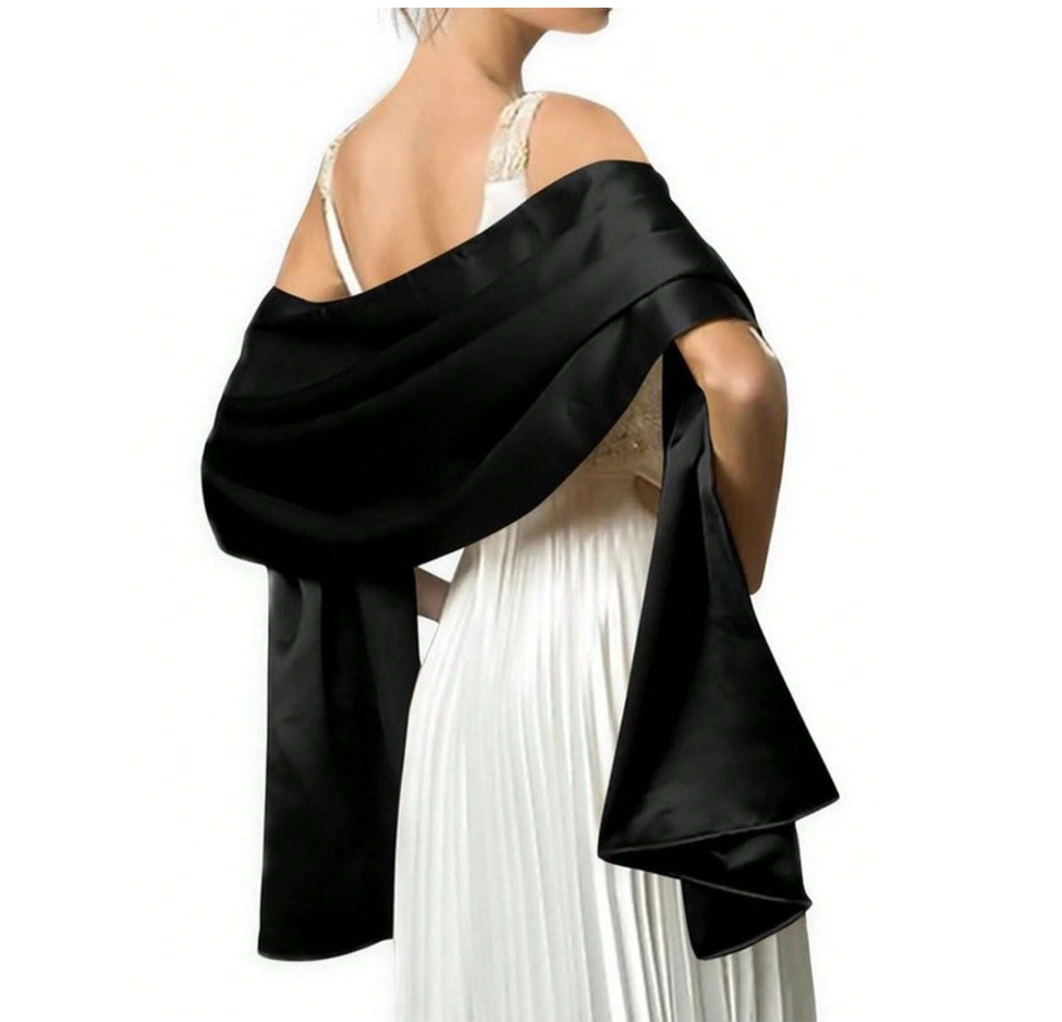 Satin Wrap Shawl | Evening, Bridal & Occasion Wear Cover Up