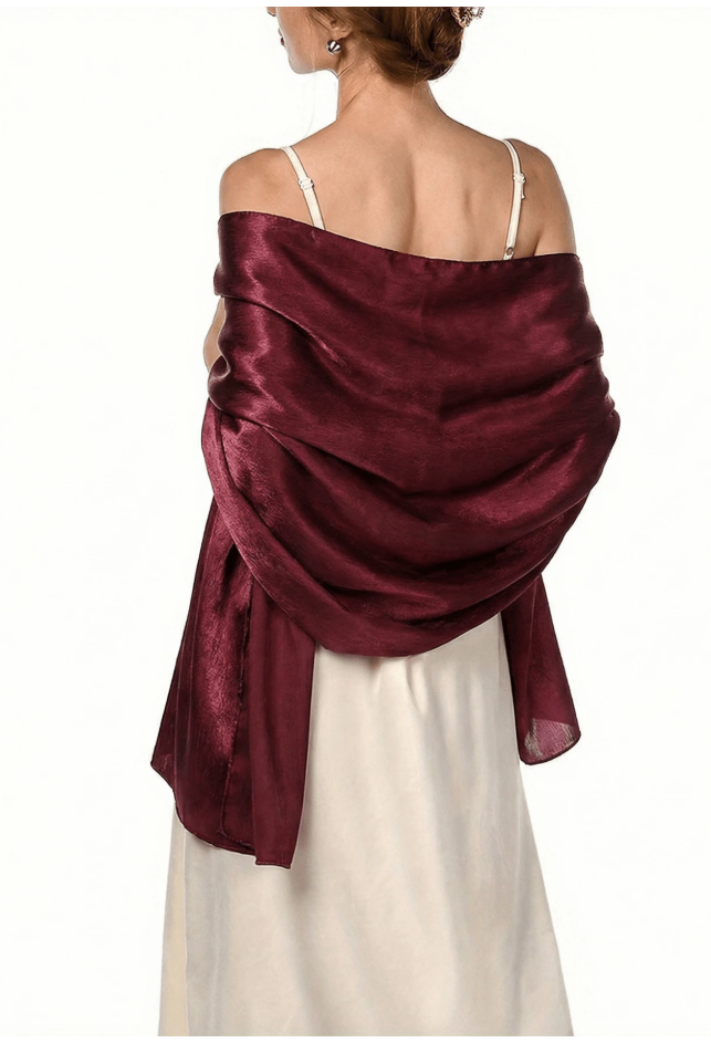 Satin Wrap Shawl | Evening, Bridal & Occasion Wear Cover Up