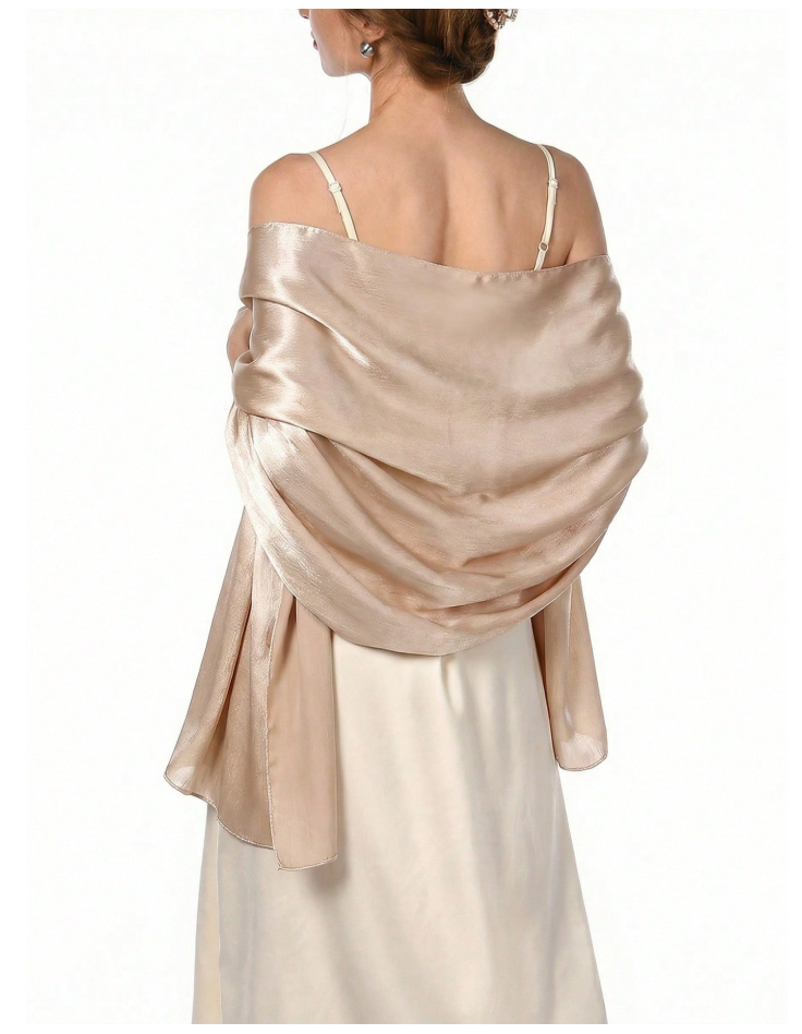 Satin Wrap Shawl | Evening, Bridal & Occasion Wear Cover Up