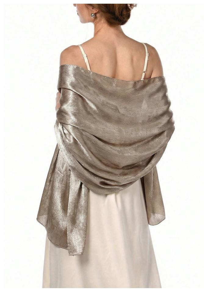 Satin Wrap Shawl | Evening, Bridal & Occasion Wear Cover Up