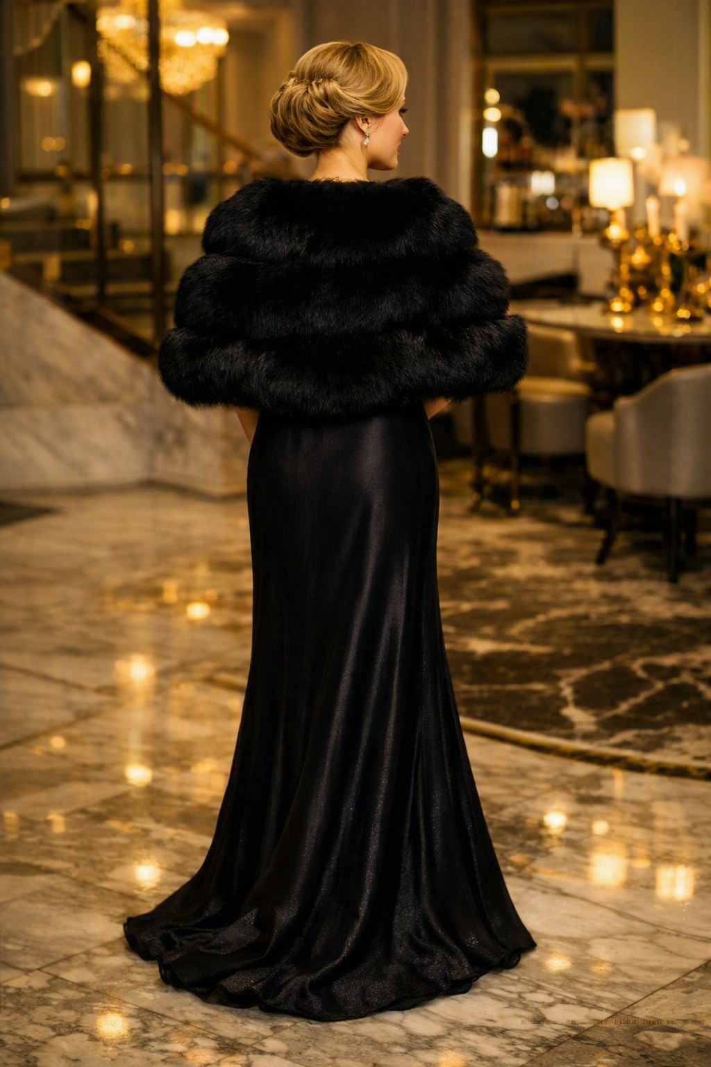 Faux Fur Shawl Wrap & Cape | Evening Wear, Formal & Bridal Cover Up