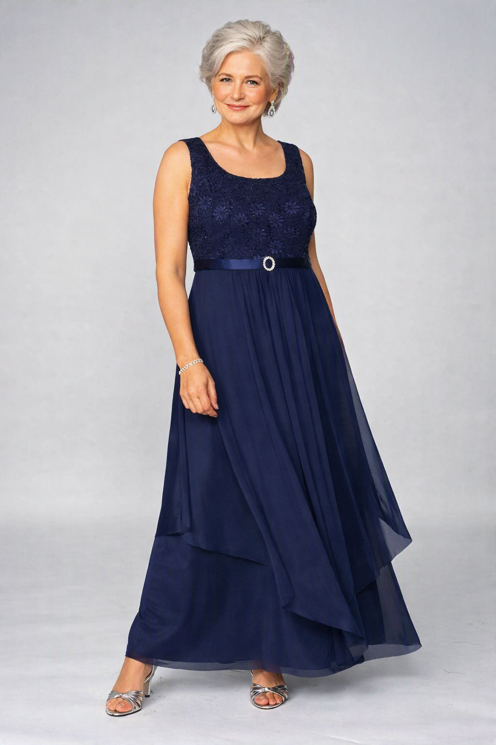 Plus Size Grandmother of the Bride Dress with Jacket | Floor Length Formal Gown