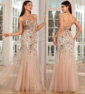 Ethereal Gold Tulle Ball Gown