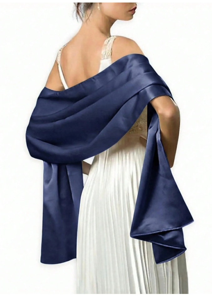 Satin Wrap Shawl | Evening, Bridal & Occasion Wear Cover Up
