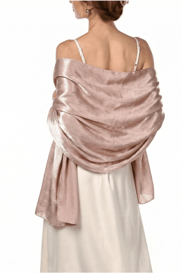 Satin Wrap Shawl | Evening, Bridal & Occasion Wear Cover Up