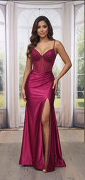 Embroidered Beaded Sequin Mermaid Formal Gown