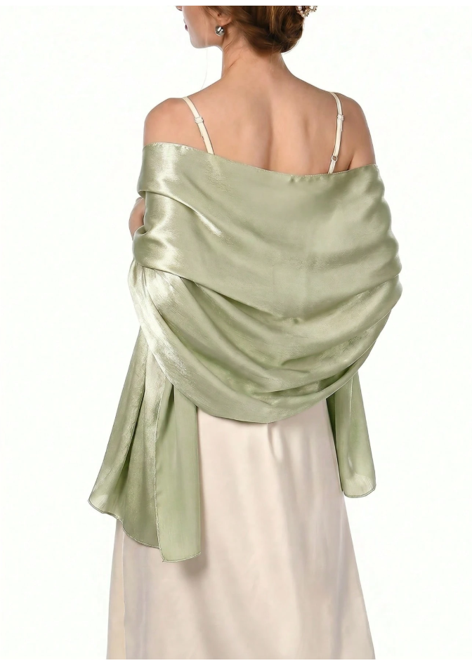 Satin Wrap Shawl | Evening, Bridal & Occasion Wear Cover Up
