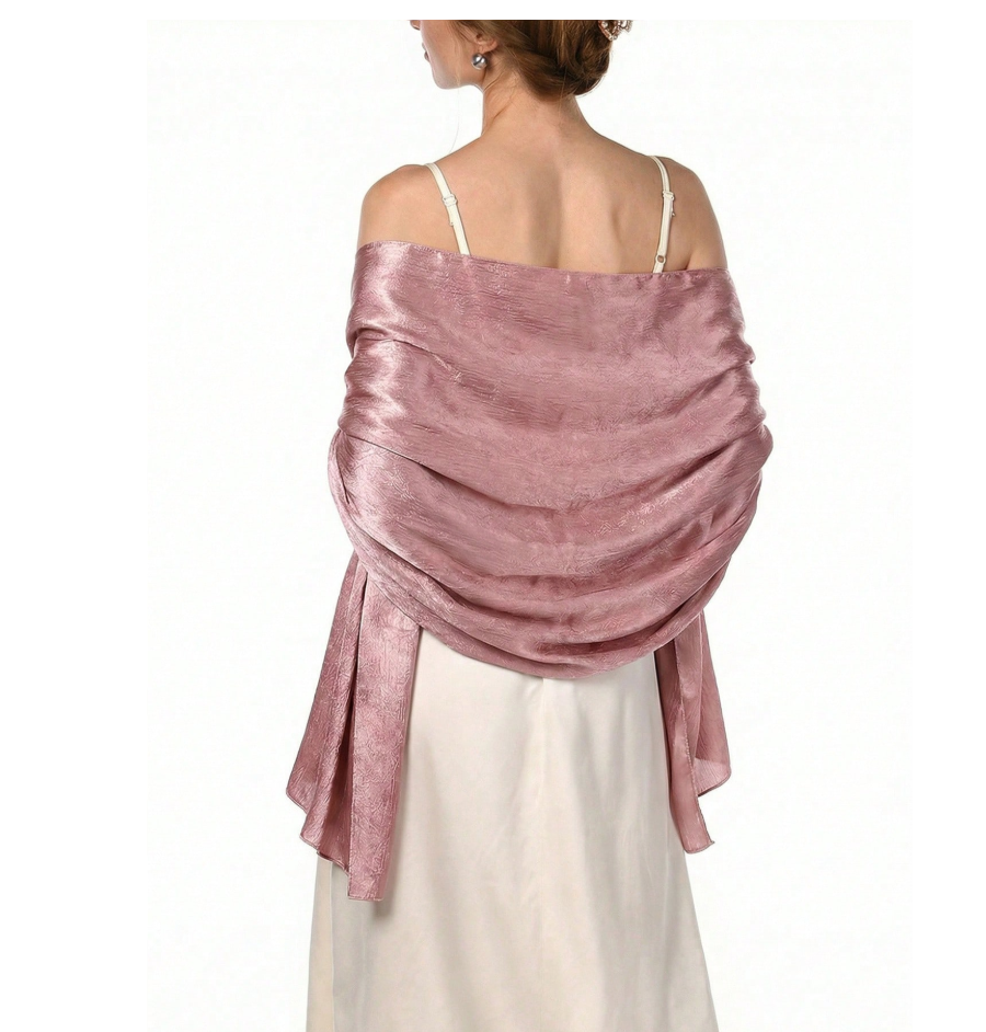 Satin Wrap Shawl | Evening, Bridal & Occasion Wear Cover Up