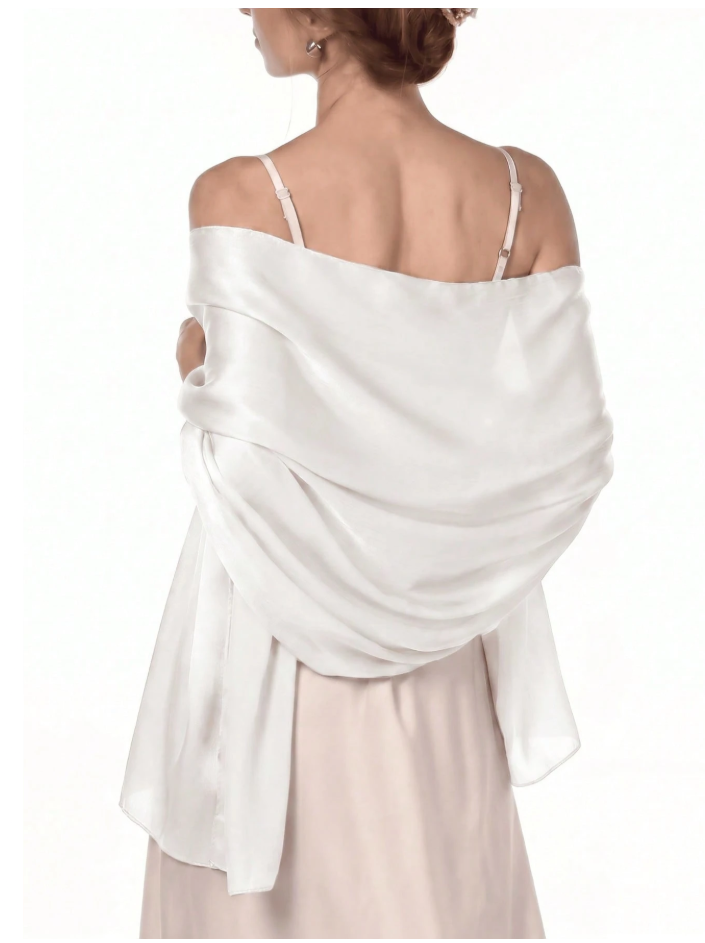 Satin Wrap Shawl | Evening, Bridal & Occasion Wear Cover Up