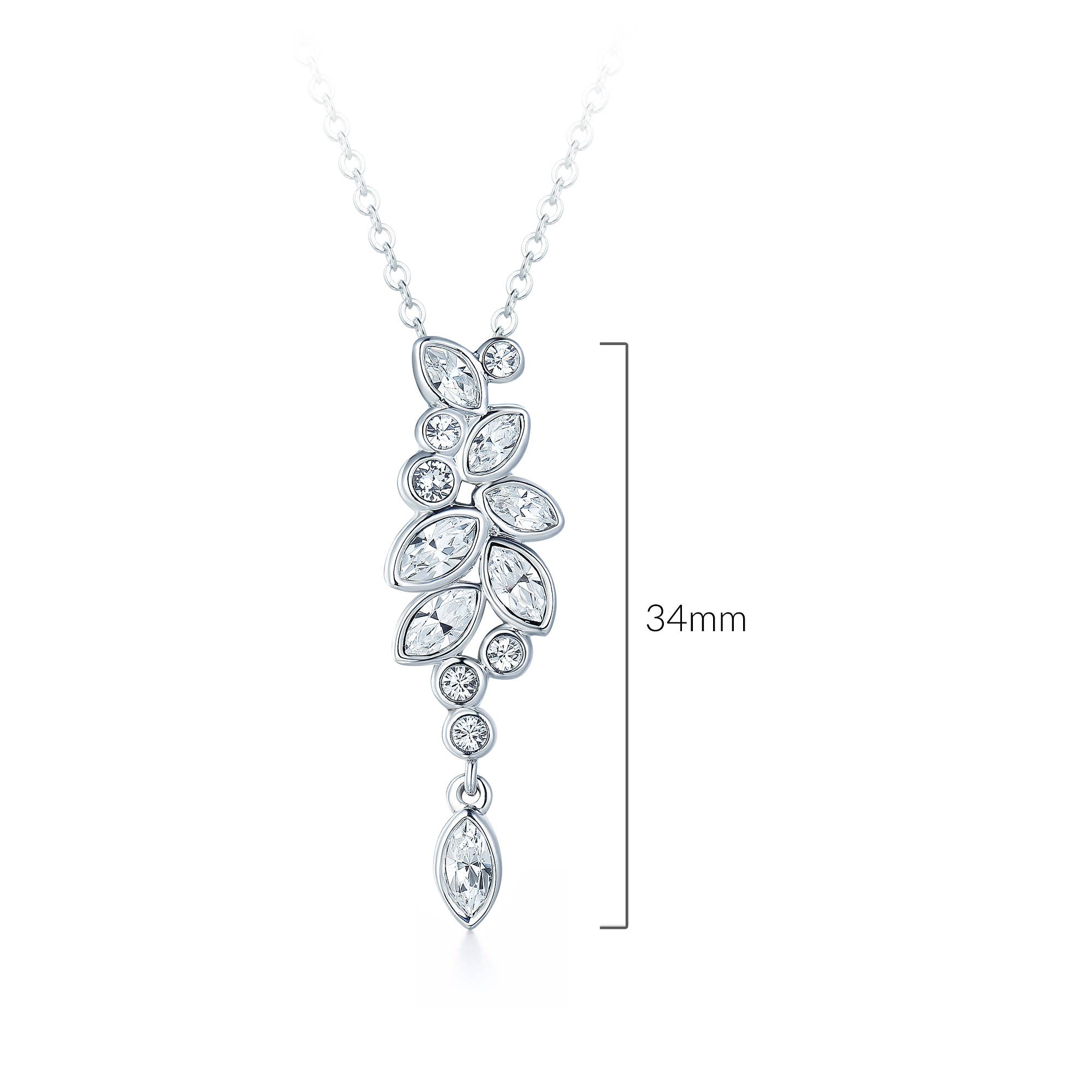 Enchanted Drop Pendant — Swarovski Crystal & White Gold