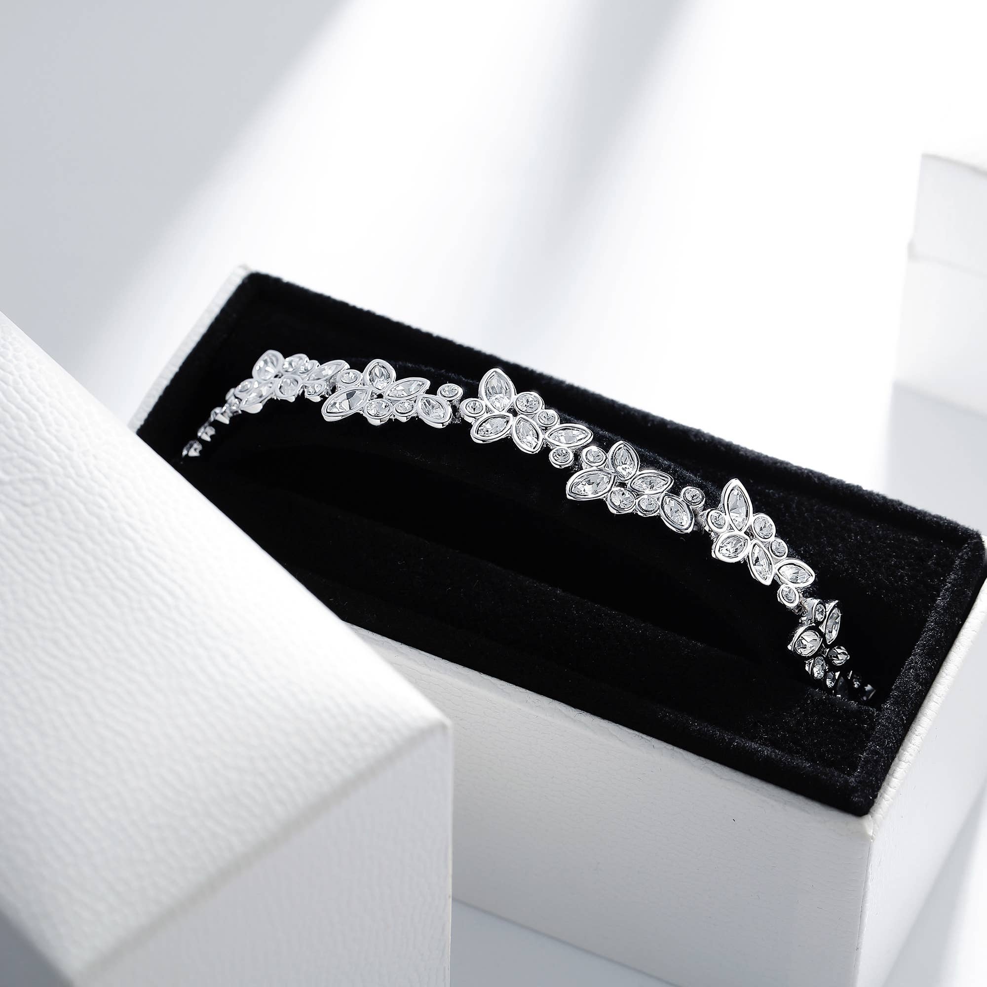 Enchanted Bracelet | Swarovski Crystals | White Gold Plated