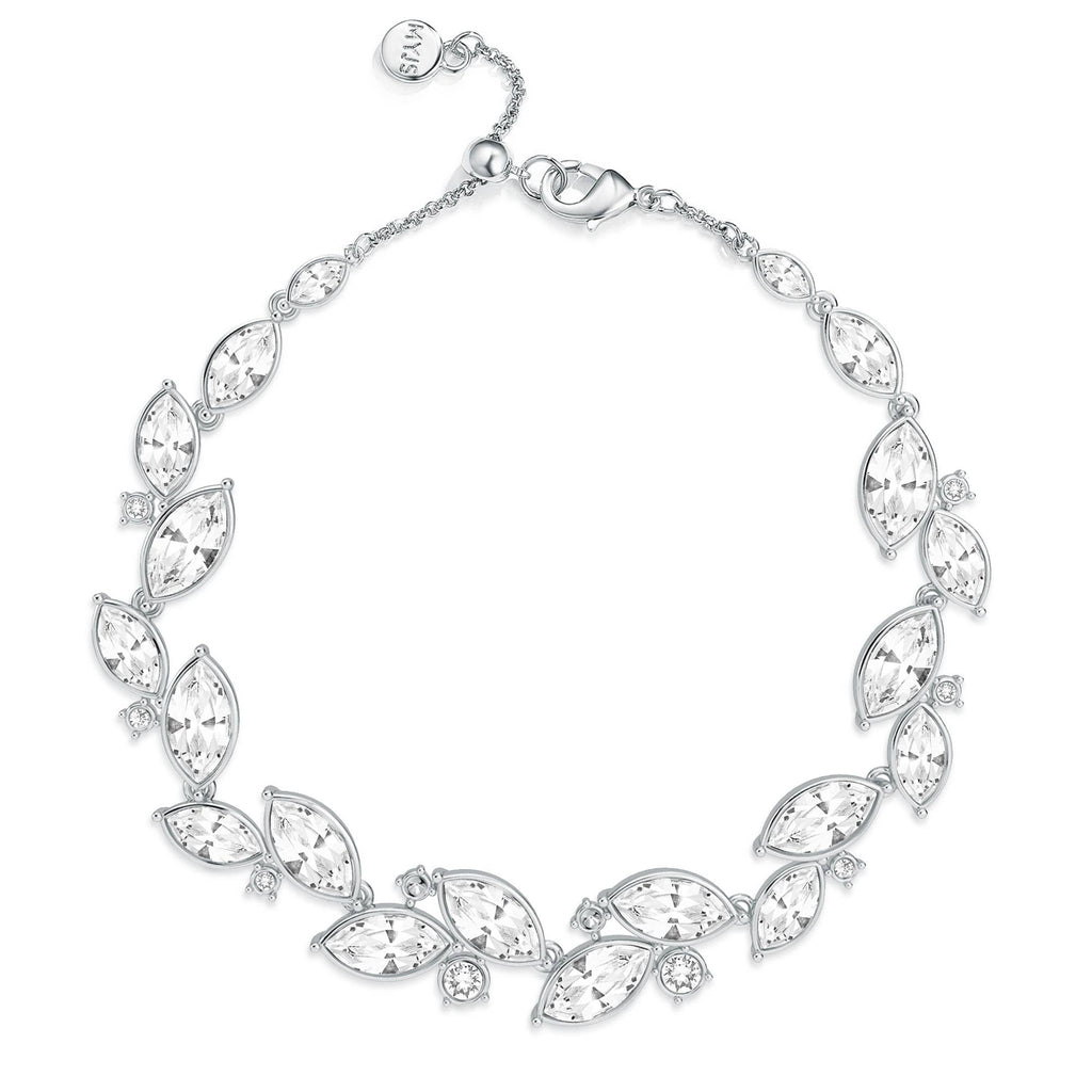 Paloma Bracelet with Swarovski Crystals Rhodium