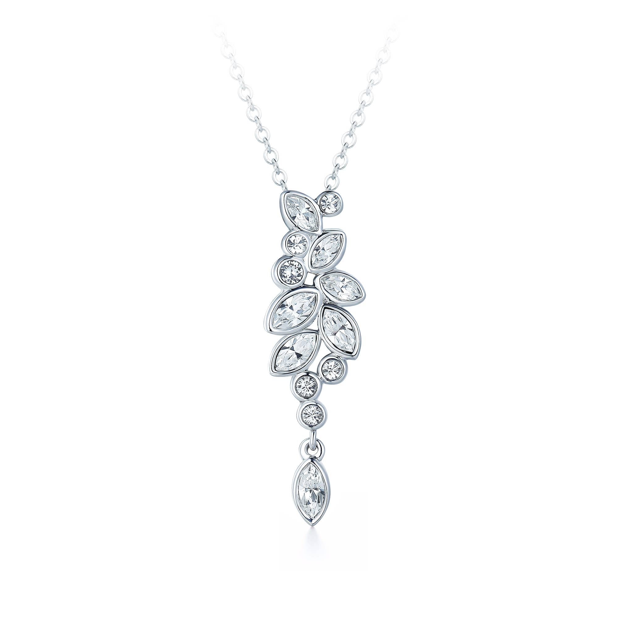 Enchanted Drop Pendant — Swarovski Crystal & White Gold