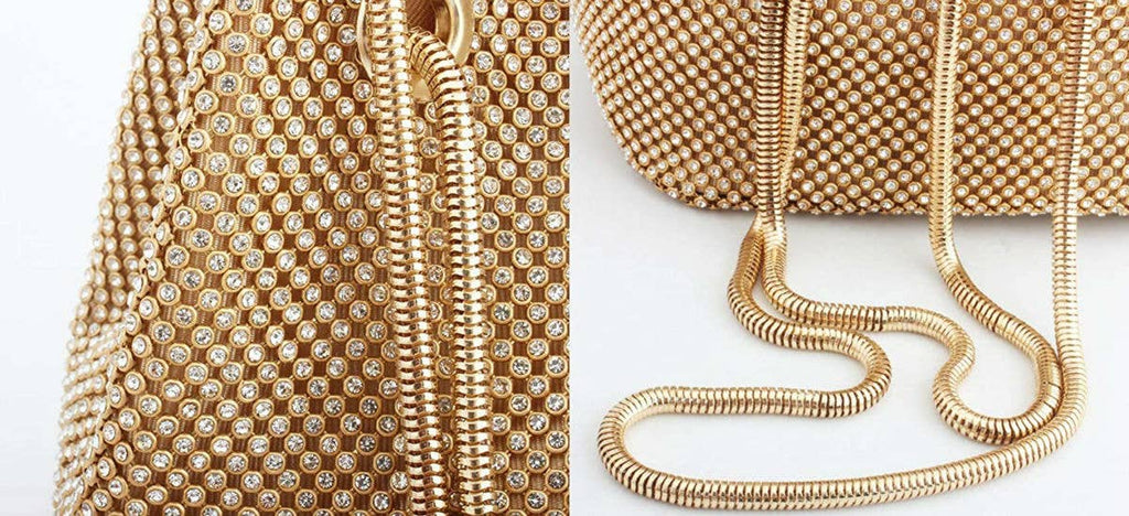 All-Around Diamanté Bucket Clutch Bag
