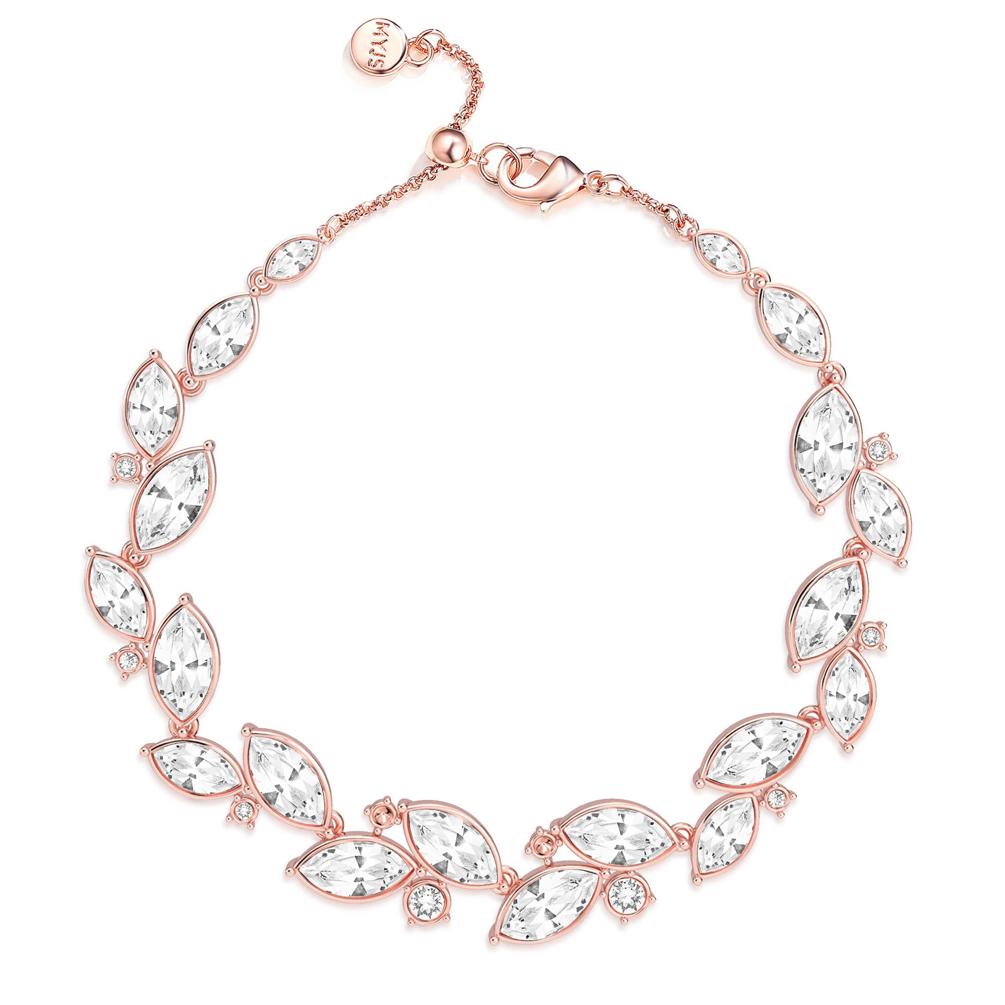 Paloma Bracelet with Swarovski Crystals Rose Gold