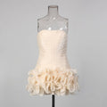 Strapless Ruffle Mini Dress Sculpted Summer Chic