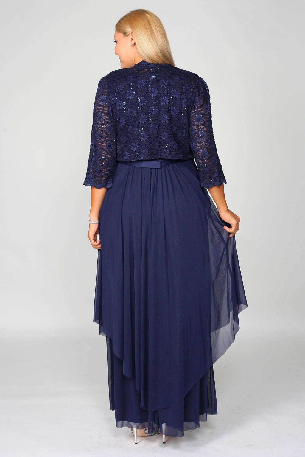 Plus Size Mother of the Bride Dress with Jacket | Floor Length Formal Gown