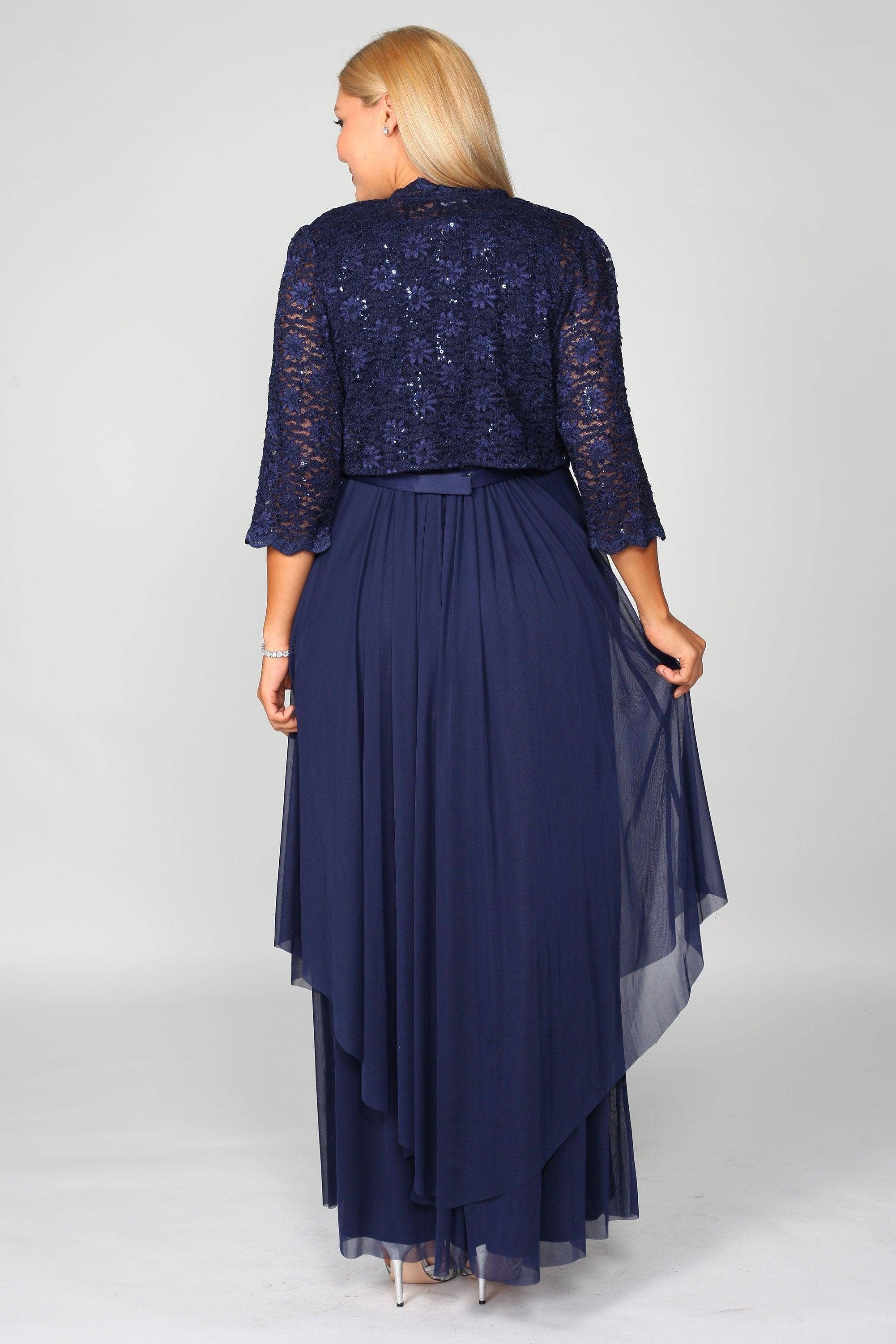 Plus Size Mother of the Bride Dress with Jacket | Floor Length Formal Gown