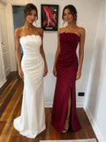 Strapless Mermaid Gown with Side Split